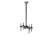 Uchwyty ścienne, uchwyty AV i meble AV - Deltaco ARM-0404 Office Telescopic Double TV Ceiling Mount - Max 45 kg - recommended for 70" - ARM-0404