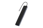 USB hub - Baseus Hub 12in1 EliteJoy Gen2 series USB-C to 2xHDMI+ 3xUSB 3.0+ PD+ DP+ SD/TF+ RJ45+Type-C+ 3.5mm (dark gray) USB hub - 12 - USB 3.0 - Szary - WKSX030213
