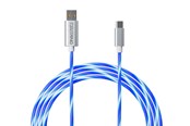 Akcesoria dla graczy - Oniverse USB-A USB-C LED Fast Charging Cable 2 m - Wired Charging cable for wireless game controller - ONICAB1-TYPEC2-WHT