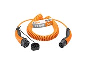 Ladowanie samochodów elektrycznych - LAPP Type 2 Spiral Charging Cable, up to 11 kW, 5 m, orange - 4064727470184