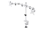 Uchwyt na monitor - Deltaco Dual Monitor Desk Mount for 13"-32" screens - Biały - GAM-040-W