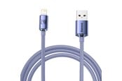 Kabel USB - Baseus Crystal Shine cable USB to Lightning 2.4A 2m (purple) - CAJY000105