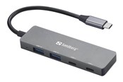 USB hub - Sandberg 4-port USB Hub USB hub - 4 - USB 3.0 - Szary - 136-50