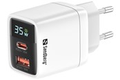 Telefon - Adapter i Ladowarka - Sandberg 35w Charger 1xUSB-C 1xUSB 35W - 441-52