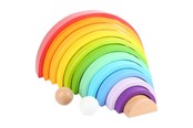 Interaktywne zabawki (Arduino itp.) - Small Foot - Wooden Building Blocks Rainbow XL 14 - 11412
