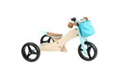 Rowerki i chodziki - Small Foot - Wooden Tricycle and Balance Bike 2in1 Turquoise - 11610