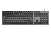Klawiatura - Deltaco Wired slim office keyboard low-profile aluminum - Angielski (US) - TB-801-US
