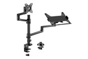 Uchwyt na monitor - Gembird Monitor Arm & Notebook Tray - 1 x monitor 17"-32" & 1 x notebook 17.3" - MA-DA-04