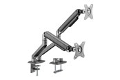 Uchwyt na monitor - Gembird Monitor Arm - Adjustable arm 2-display 17"-32" Space Grey - MA-DA2-05