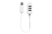 USB hub - Kikkerland Handy Hub USB hub - 3 - Biały - US171-EU