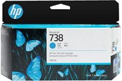 Tusz, toner i material eksploatacyjny - HP 738 / 498N5A - Cyan Ink - 498N5A