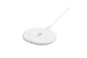 Telefon - Adapter i Ladowarka - Deltaco Wireless charger 10 W USB-C Qi certified white - QI-1039