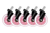 Fotel gamingowy - Deltaco 3" Universal Rubber Caster - Różowy - GAM-157-P