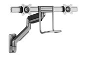 Uchwyt na monitor - Gembird Adjustable wall 2-display mounting arm - MA-WA2-02