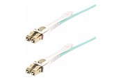 Kabel sieciowy - StarTech.com 3m (10ft) LC to LC (UPC) OM4 Multimode Fiber Optic Cable - patch cable - 3 m - aqua - Zielony - 3m - 450FBLCLC3PP