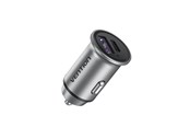 Telefon - Adapter i Ładowarka - Vention Two-Port USB A+C(18/20) Car Charger Gray Mini Style Aluminium Alloy Type - FFBH0