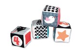 Zabawki dla niemowlat - Clementoni First Months - Soft Blocks Black/White - 17321