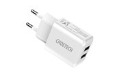 Telefon - Adapter i Ladowarka - Choetech Power charger  C0030 2A 2x USB (white) - C0030 EU