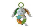 Zabawki dla niemowląt - Clementoni Baby - Plush Rattle Rabbit - 17787