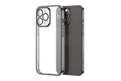 Telefon - Pokrowiec i etui - Joyroom 14Q Case case for iPhone 14 Plus case cover with metallic frame black (JR-14Q3-black) - JR-14Q3 Black