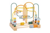 Zabawki dla niemowląt - Small Foot - Wooden Motor Skills Spiral Safari with Beads - 11956
