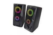 Glosniki komputerowe - Esperanza SPEAKERS 2.0 USB LED RAINBOW BAILA - Czarny - EGS103