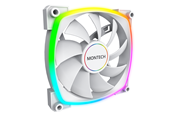 Wentylator obudowy - Montech AX140 PWM WH - Wentylator obudowy - 140mm - Biały z oświetleniem RGB - 28 dBA - AX140 PWM WH