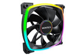 Wentylator obudowy - Montech RX140 PWM BK - Reverse - Wentylator obudowy - 140mm - Czarny ze światłem RGB - 28 dBA - RX140 PWM BK