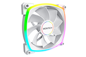 Wentylator obudowy - Montech RX140 PWM WH - Reverse - Wentylator obudowy - 140mm - Biały z oświetleniem RGB - 28 dBA - RX140 PWM WH