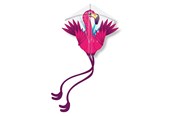 Zabawki na zewnatrz - Kites Ready 2 Fly - Pop-up Nylon Kite Flamingo - EZNY904FL