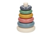 Zabawki dla niemowlat - Cavallino Toys Stacking rings Pastel colors 7 pcs. - 9660LN01