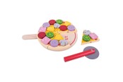 Zabawki drewniane - Bigjigs Wooden Pizza with Toppings - BJ457