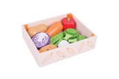 Zabawki drewniane - Bigjigs Wooden Box with Vegetables 12 pcs. - BJ477