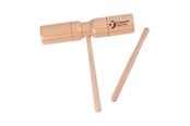 Zabawki drewniane - Classic World Wooden Tone Block with Handle and Stick - 40505
