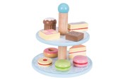 Zabawki drewniane - Bigjigs Wooden Etagere with Cakes - BJ621
