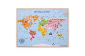 Puzzle - Bigjigs Wooden World Map Puzzle 35dlg. Drewniany - BJ098
