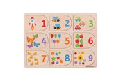 Zabawki dla niemowlat - Bigjigs Wooden Learning Puzzle Numbers 18dlg. - BJ535