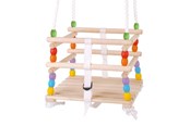 Zabawki na zewnatrz - Bigjigs Wooden Toddler Swing - BJ771