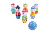 Zabawki na zewnatrz - Bigjigs Wooden Bowling Set Pirates 7 pcs. - BJ853