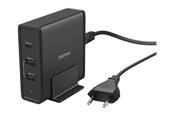 Telefon - Adapter i Ładowarka - Hama Essential Line power adapter - 5-20V - 2 x USB 24 pin USB-C - 65 Watt - 00200017