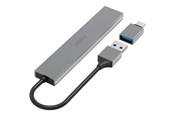 USB hub - Hama 00200141 interface hub USB hub - 4 - USB 3.1 - Szary - 00200141