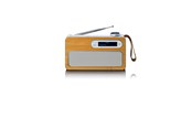 Radio DAB i budzik - Lenco PDR-040EF - Portable DAB+ radio with Bluetooth® - Bamboo - DAB+/FM - Stereo - Srebrny - PDR-040EF