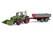 Samochody i pojazdy - Bruder Fendt Vario 211 with frontloader and tipping trail - BR2182
