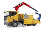 Samochody i pojazdy - Bruder Scania Super 560R Construction Lorry with Crane - BR3551