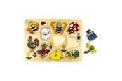 Puzzle - Playwood Wooden Stud Puzzle Animals around the House 10 pcs Drewniany - 01680