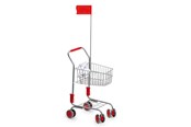 Zabawa w udawanie - Small Foot - Shopping cart with doll seat and flag - 4046