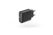 Telefon - Adapter i Ładowarka - Hama Charger 2xUSB-A 12W Black - 00201627
