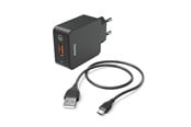 Telefon - Adapter i Ładowarka - Hama Charger Micro-USB 220V Black 1.5m - 00201621