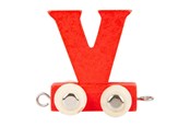 Zabawki drewniane - Small Foot - Wooden Letter Train Color - V - 10372