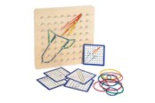 Zabawki dla niemowlat - Small Foot - Wooden Geo Board Set - 11977